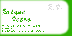 roland vetro business card